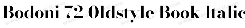 Bodoni 72 0ldstyle Book ltalic字体转换